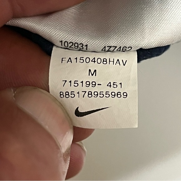 Nike Therma Fit Mens Pullover Shirt Quarter Zip Size Medium Long Sleeve Blue - Picture 9 of 13